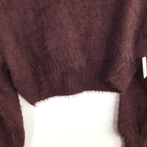 Free People Women's Pullover Crop Sweater Olivia Long Sleeve Decadent Size L NWT - Picture 6 of 16